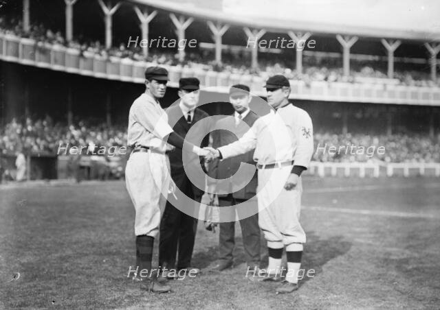 Hal Chase, New York, AL and John McGraw, New York, NL (baseball), 1910. Creators: Bain News Service, Hal Chase.