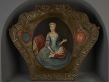 Coffin Portrait of a Lady of Krzywda and Boncza Coats of Arms, around the mid-18th century. Creator: Unknown.