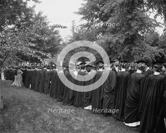 Commencement day, senior parade, University of Michigan, between 1900 and 1910. Creator: Unknown.