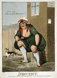 Indecency, 1799. Artist: Cruikshank, Isaac Robert (1789-1856)