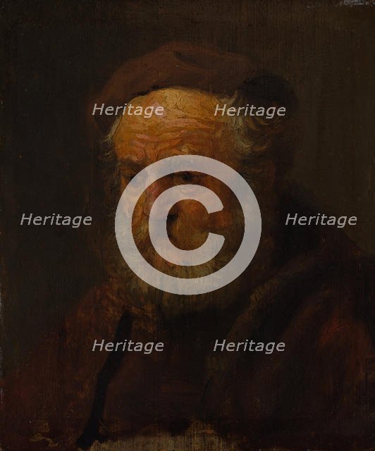 Study Head of an Old Man. Creator: Style of Rembrandt (Dutch, mid- to late 1630s).
