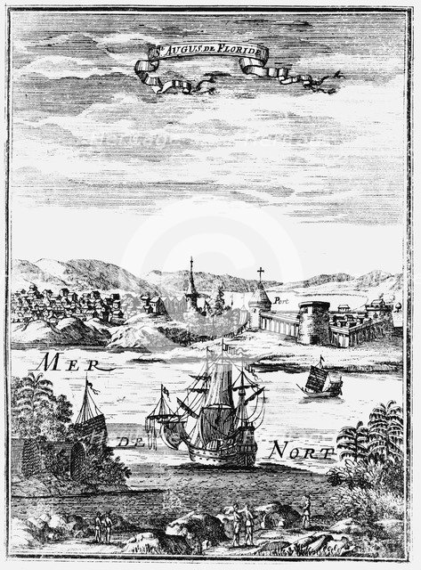 St Augustine, Florida, 1686. Artist: Allain Manesson Mallet