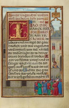 Border with the People Demanding Daniel from Cyrus, about 1525-1530. Creator: Simon Bening.