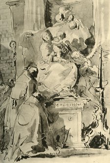 'Madonna enthroned and two Bishops', mid 18th century, (1928). Artist: Giovanni Battista Tiepolo.