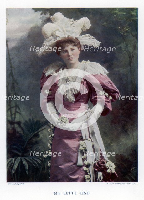Letty Lind, actress and dancer, 1901.Artist: W&D Downey