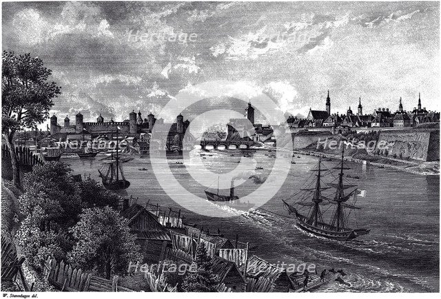 View of Narva, c. 1850. Artist: Stavenhagen, Wilhelm Siegfried (1814-1881)
