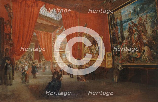 Exposition des oeuvres d'Eugène Delacroix, à la galerie Martinet, boulevard des Italiens, en 1864. Creator: Edouard Albertini.