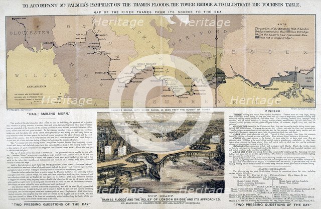 Tower Bridge, Stepney, London, 1877. Creator: Anon.