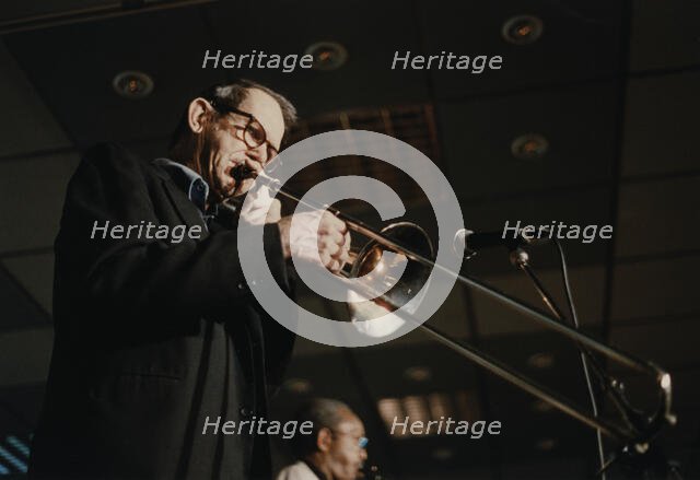 Jimmy Knepper, Jazz Inn Party, Nordwijk, Netherlands, 1989. Creator: Brian Foskett.