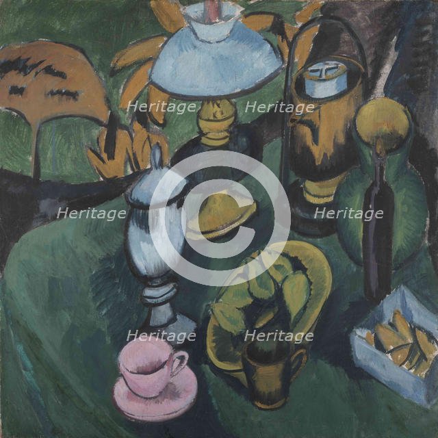 Still life with a lamp, 1912. Creator: Kirchner, Ernst Ludwig (1880-1938).