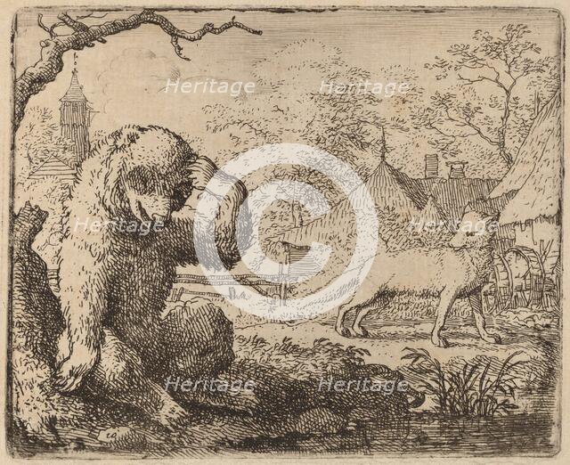 Reynard Mocks the Woeful Bear, probably c. 1645/1656. Creator: Allart van Everdingen.