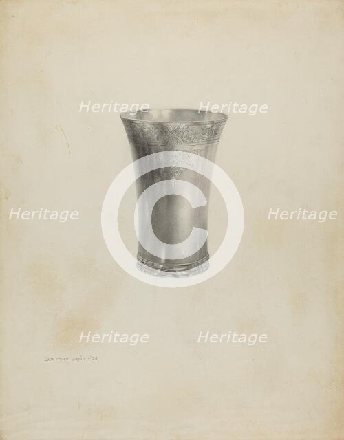 Silver Beaker, 1938. Creator: Dorothy Dwin.