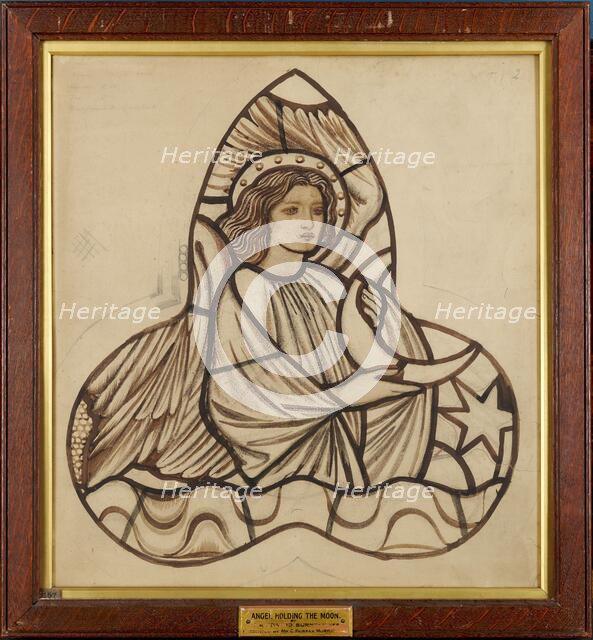Angel Holding the Moon, 1862-3. Creator: Sir Edward Coley Burne-Jones.