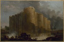 La Bastille, dans les premiers jours de sa démolition, 1789. Creator: Hubert Robert.