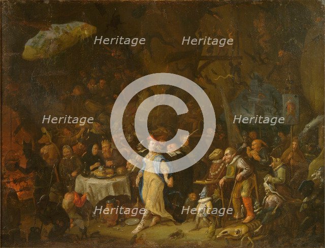 Luther in Hell, um 1700.