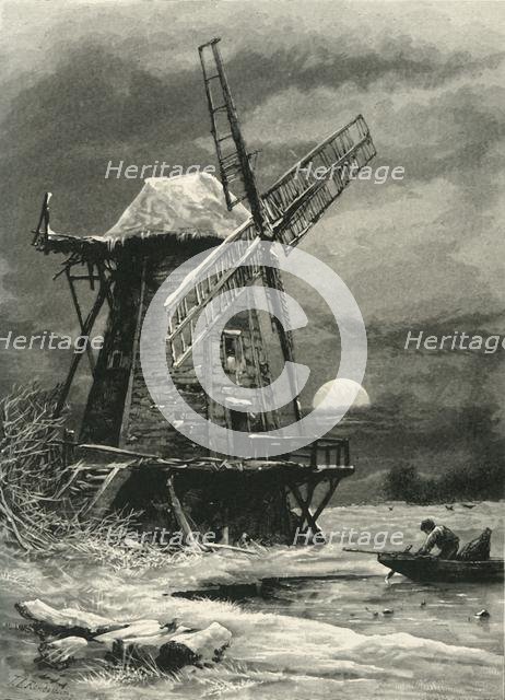 'The Old Hampton Windmill', c1870.