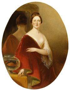 Portrait of Mrs. Decatur Howard Miller (Eliza Credilla Hare), c1850. Creator: Alfred Jacob Miller.