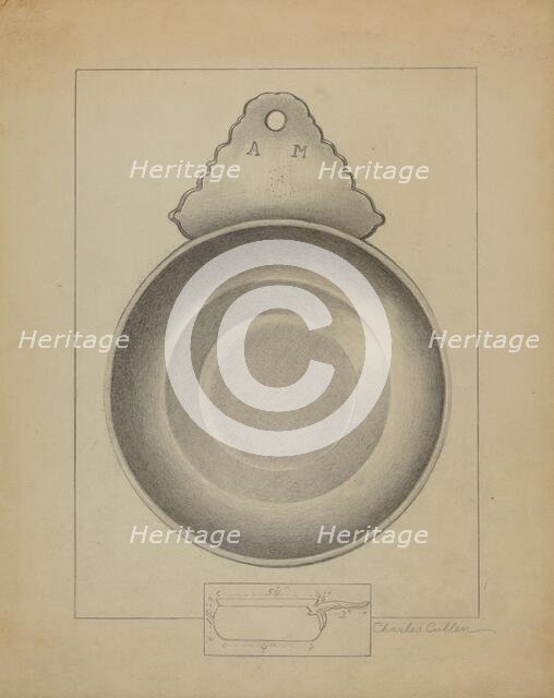 Pewter Porringer, c. 1936. Creator: Charles Cullen.