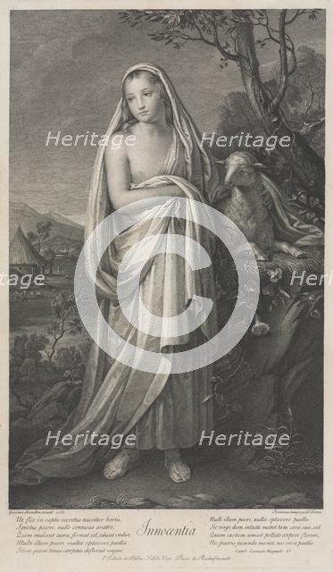 Innocence, 1766. Creator: Domenico Cunego (Italian, 1726-1803).