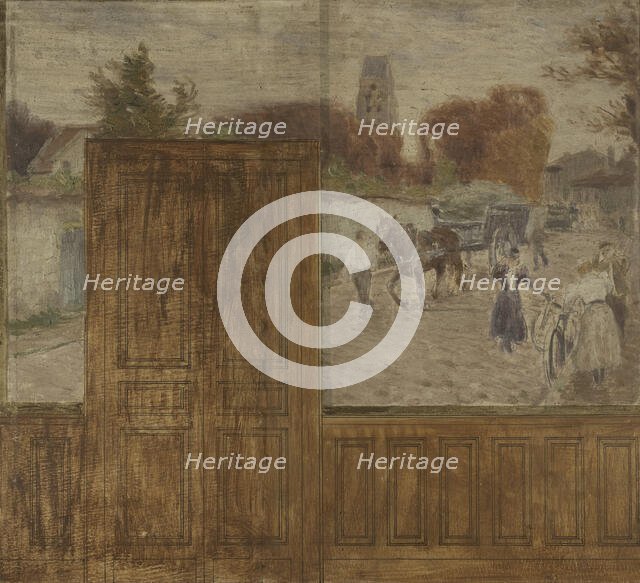 Sketch for the town hall of Créteil, 1898. Creator: Eugene Martial Simas.