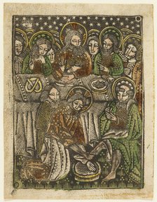 The Last Supper and Christ Washing the Feet of the Apostles, 1460-65. Creator: Unknown.