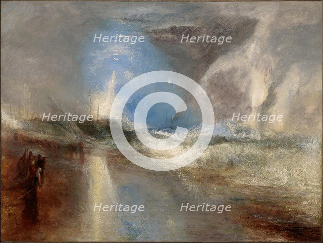 Rockets and Blue Lights (close at Hand) to warn Steam-Boats of Shoal-Water. Artist: Turner, Joseph Mallord William (1775-1851)