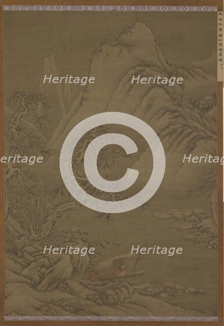 Boating on a Snowy River, Ming dynasty, 16th century. Creator: Unknown.