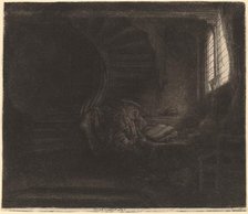 Saint Jerome in a Dark Chamber, 1642. Creator: Rembrandt Harmensz van Rijn.