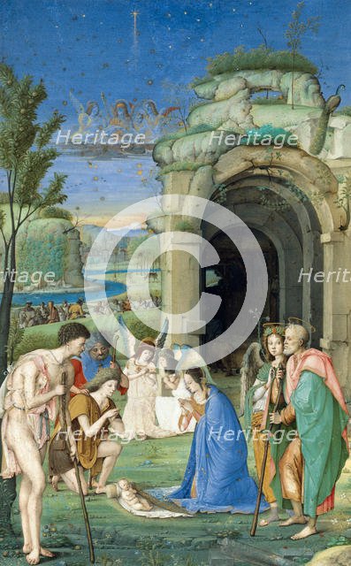 Adoration of the Shepherds, ca. 1500. Creator: Francesco Marmitta.