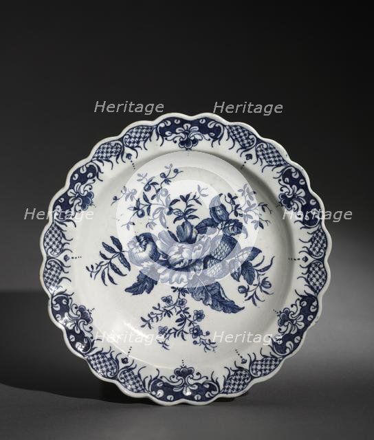 Plate, c. 1750-1770. Creator: Worcester Porcelain Factory (British).