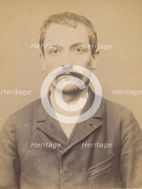 Landoin. Antoine, Eugène. 33 ans, né le 16/11/60 à Quincie (Rhône). Comptable. Anarchiste...., 1894. Creator: Alphonse Bertillon.
