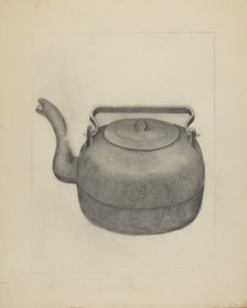 Iron Tea Kettle, 1935/1942. Creator: Frederick Jackson.