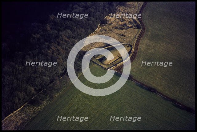 Belas Knap, a Neolithic chambered long barrow, Winchcombe, Gloucestershire, 1971. Creator: Jim Hancock.