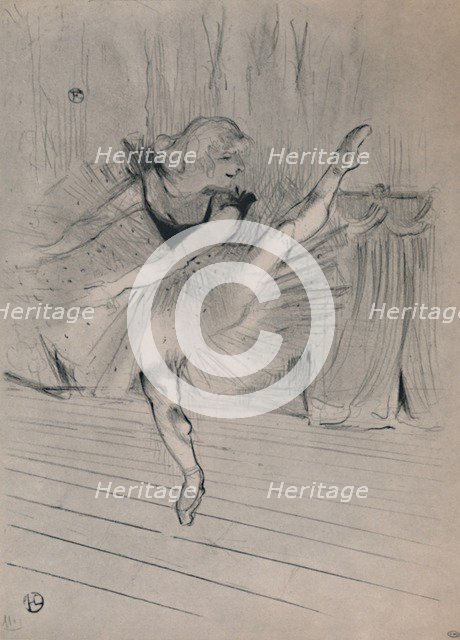 'Miss Ida Heath, English Dancer', c.1894, (1946).  Artist: Henri de Toulouse-Lautrec.