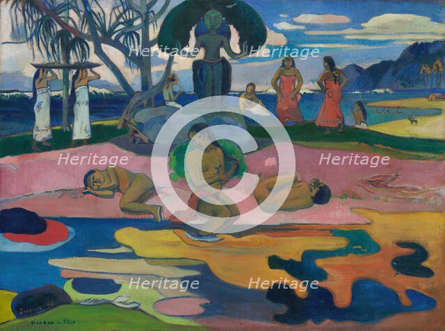 Mahana no atua (Day of the God), 1894. Creator: Paul Gauguin.
