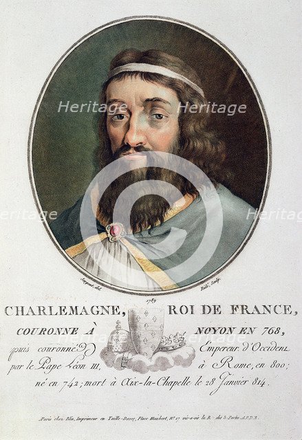 'Charlemagne, King of France', 1789. Artist: Ride