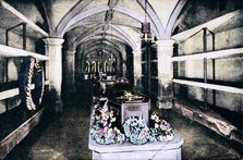 The crypt under the chancel of St George's Chapel, Windsor Castle, 1910 (1911). Creator: Unknown.