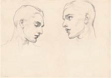 Studies of a Man's Head, c. 1875. Creator: John Singer Sargent.