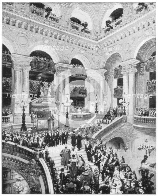 Interior of the Grand Opera House, Paris, late 19th century. Artist: John L Stoddard