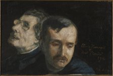 Double portrait of Paul Claudel and Élémir Bourges.