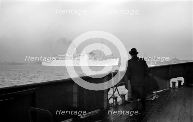 'Farewell', Shipping in the River Thames near Tilbury, c1945-c1965. Artist: SW Rawlings