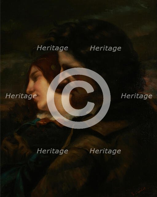 Lovers in the Countryside (Les Amants dans la campagne), 1844. Creator: Courbet, Gustave (1819-1877).