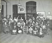 Women's brass band, Cosway Street Evening Institute for Women, London, 1914.  Artist: Unknown.