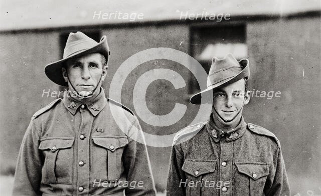 Bernard Laurence 'Barney' Nugent and Robert 'Bob' Waugh, Christmas 1917. Creator: Murphy.