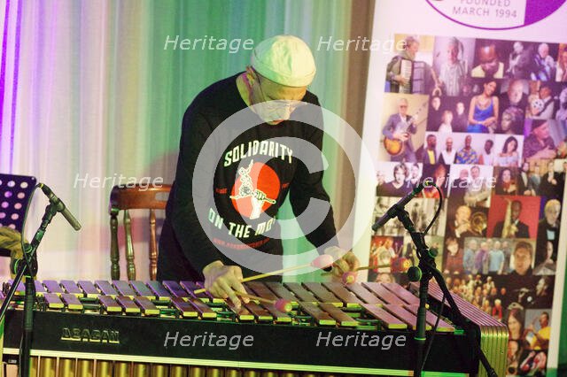 Jorge Rossy, Kevin Hays-Jorge Rossy Duo, Watermill Jazz Club, Dorking, Surrey, Jan 2025. Creator: Brian O'Connor.