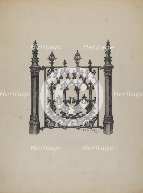 Fencing, 1937. Creator: Eugene Shellady.