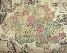 Map of Switzerland, 1740. Creator: Johann Jakob Scheuchzer.