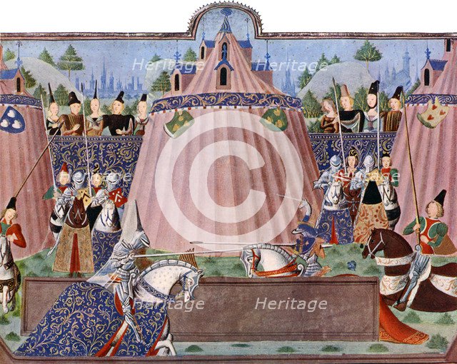 'The Jousts of St Inglevert', France, 1470-1475, (c1900-1920). Artist: Master of the Harley Froissart