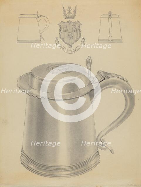 Silver Tankard, c. 1936. Creator: Michael Fenga.