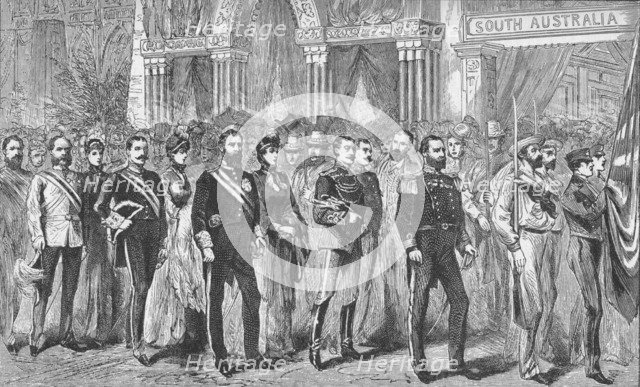Procession of the Governors of Australia at the Melbourne Exhibition of 1888 (1908). Artist: Unknown.